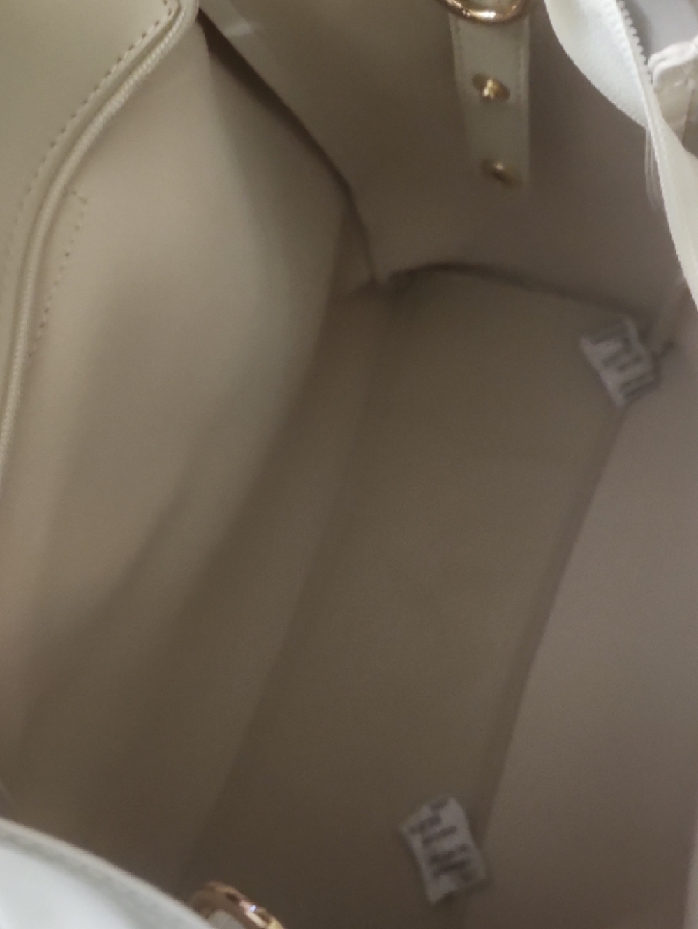 Cream Structured Top-Handle Tote - Picture 5 of 5